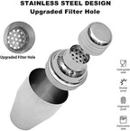 12oz Cocktail Shaker Small Single Bar Shakers Bartending Stainless Steel Espresso Shaker for Martini Margarita Alcohol Liquor Drink Mixer