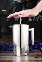 Miuly 21OZ French Press Coffee Maker 600ML Stainless Steel Coffee Press with 3 Level Filtration System, Double Wall Insulated French Press with 2 Filters