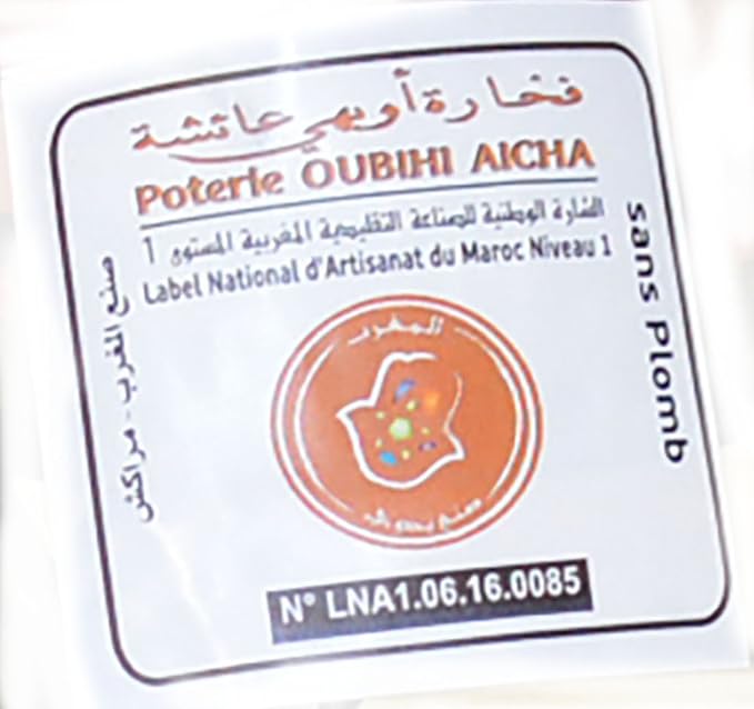 Moroccan Cooking Tagine Handmade Glazed Medium 10 inches Across Traditional Pyramid