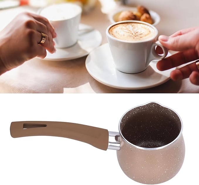 Non Stick Milk Pan, Mini Saucepan Coffee Warmer Boiling Pot Melting Pot Butter Warmer with Handle Stockpot