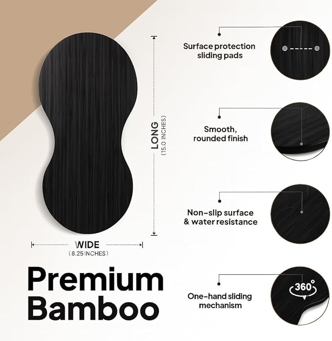 Ibyx Elegant Sliding Tray - Compatible with 5.5 Qt Cuisinart Stand Mixers and Other Heavy Appliances (Natural)