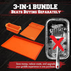 KITCHEN PERFECTION Ultimate Kit for Blackstone Griddle 28 Inch - Silicone Griddle Cover Mat + Griddle Accessories Mat + 2 PCS Silicone Grease Cup Liners Hermetic Protection from Rust & Debris All Year