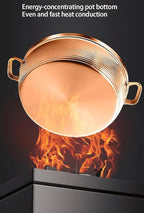 304 Stainless Steel Non-Stick Tagine Pot, Slow Cooker Casserole with High Lid for Seafood, Compatible with Induction Cooktops(Size:26cm/10.23inch,Color:Gold)