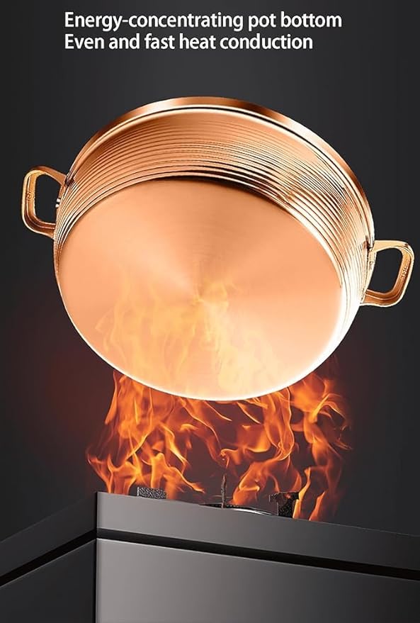 26cm Gold 304 Stainless Steel Moroccan Tagine Pot – Non-Stick Slow Cooker with High Lid, Suitable for Electromagnetic Cookers, Ideal for Stews, Seafood & Dry Cooking