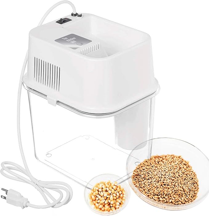 Electric Grain Mill - High Speed Wheat, Corn, Grain Grinder, Flour Mill - Assembled in the USA - Stainless Steel Milling Chamber