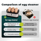 Egg Cooker,2025 New Rapid Egg Cooker 6 Egg Capacity, Soft, Medium, Hard Boiled, Poacher, Stainless Steel Electric Eggs Cooker,Or Hard-Boiled Eggs, Rapid Cook Time, Auto Shut-Off & Boil-Dry Protection