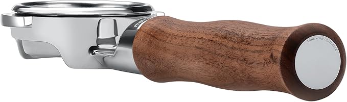 Normcore 58mm Slim Naked Portafilter with 18g Precision High Extraction Basket, Genuine American Walnut Handle Fits 58mm Breville Sage Machines