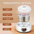 Yogurt Maker, Automatic Digital Yoghurt Maker Machine with 5 Glass Jars 42 Ozs, with Constant Temperature Control for Home Organic Yogurt, Cheese, Fruit Wine (No Cups)