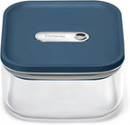 Caraway 1qt Glass Airtight Food Storage Container with Lid – Non-Toxic, BPA-Free Kitchen Storage Container – Stackable, Space-Saving Airtight Container for Dry Goods and More - Navy