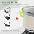 10-Pack Silicone Pot Clip Spoon Rest, Non-Slip Heat Resistant Spoon Holder for Pot, Kitchen Cooking Utensil Rest