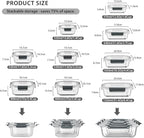 GC glass Food Storage Containers with Lids, Meal Prep Containers, Airtight Lunch Containers Bento Boxes with Snap Locking Lids for Microwave, Oven, Freezer and Dishwasher