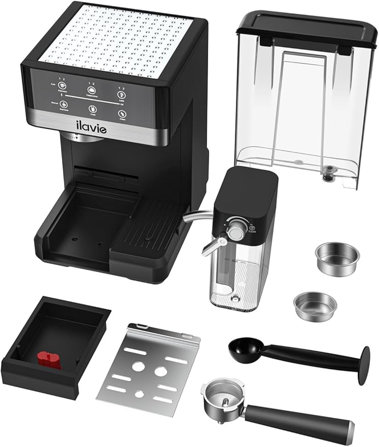Espresso Machine with Detachable Milk reservoir, Cappuccino Latte Coffee Espresso Maker, 20 Bar High Pressure Super Automatic Espresso Coffee machine