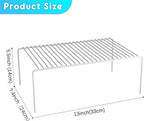 Medium(13 x 9.4 inch)White Cabinet Storage Shelf Rack Set of 6, Rustproof Metal Wire Kitchen Counter Organizers and Storage, Spice Organization for Cabinet, Plate, Dish, Pantry, Bathroom, Fridge