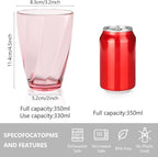 Topsky 12-ounce Plastic Water Tumblers | Set of 4 Transparent Unbreakable Drinking Glasses Clear Acrylic Reusable Juice Wine Cups for Home Picnic Party, Dishwasher Safe,Stackable