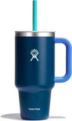 Hydro Flask 32 Oz Travel Tumbler with Handle, Lid and Straw - Insulated Stainless Steel in Winter Night