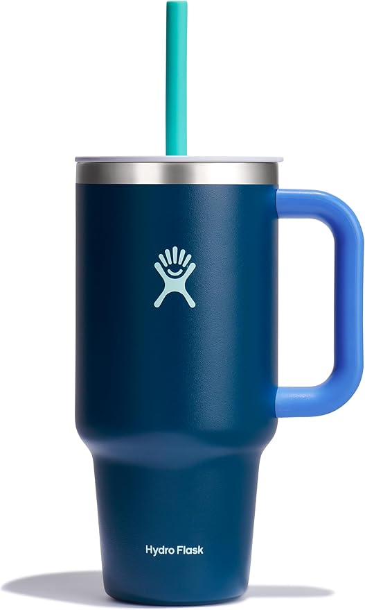 Hydro Flask 32 Oz Travel Tumbler with Handle, Lid and Straw - Insulated Stainless Steel in Winter Night
