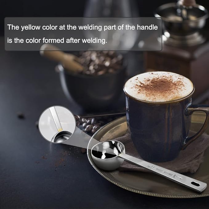 Coffee Scoop, Stainless Steel Coffee Spoons Set, 1 tablespoon (15ml) and 1 tablespoons (30ml) Measuring Spoon, Tablespoon Measure Spoon for Coffee, Milk Powder, Fruit Powder, 2 Pack(Long)