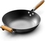 imarku NonStick Wok Pan, 12.5 inch Woks & Stir-Fry Pans Nonstick, Cast Iron Wok with Detachable Handle, Easy Clean Nonstick Frying Pan, Compatible with All Cooktops, Best Gifts for Women/Men