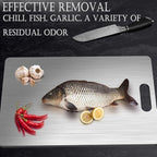 Titanium Cutting Boards for Kitchen, Pure cut Titanium Cutting Board Double Sided Cutting Boards - Easy to Clean for Kitchen Outdoor Camping，Dishwasher Safe, Food Grade Quality (12''L x 9''W)