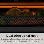 Aria 30 Qt Air Fryer Oven, Stainless Steel Air Fryer with Basket, Grill Racks, Crumb & Drip Tray, Easy Clean Large Countertop Convection Oven, XL Touchscreen Display & Cooking Presets, Black