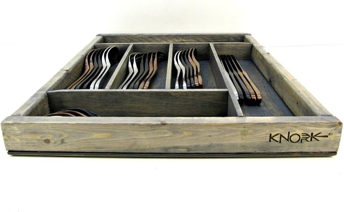 Knork Storage Tray/Flatware Organizer, large, Weathered Gray