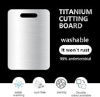 Titanium Cutting Board Set of 1, 18 * 12inches, Titanium Cutting Boards for Kitchen, Food Grade Metal Double Sided Chopping Boards for Kitchen Counter Meat Vegetable Fruit Outdoor Camping