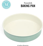 Martha Stewart Gallen 8 Inch Round Nonstick Carbon Steel Cake/Bake Pan - Teal