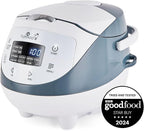 Yum Asia Panda Mini Rice Cooker With Ninja Ceramic Bowl and Advanced Fuzzy Logic (3.5 cup, 0.63 litre) 4 Rice Cooking Functions, 4 Multicooker functions, Digital LED display - 120V