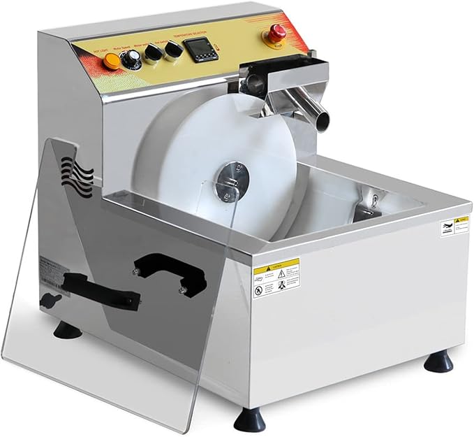 Commercial Chocolate Fountain Machine Chocolate Melting Tempering Machine Commercial Hot Chocolate Heater 1200W 12.4L 110V Vibration 8kg/batch