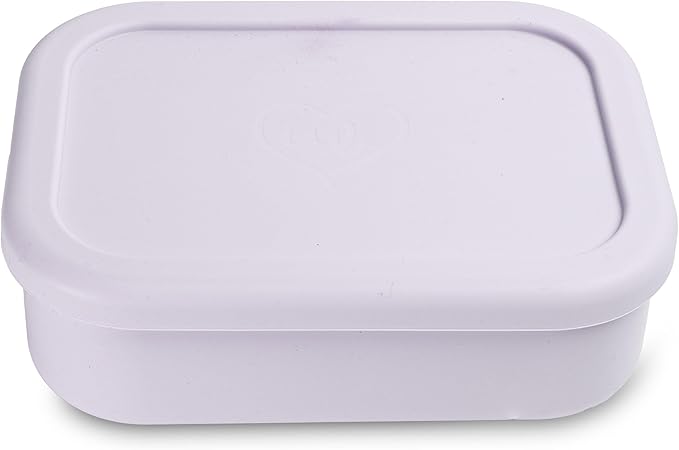 Leak Proof Bento Box Food-Grade Silicone Bento, BPA, Phthalate, Lead, & PVC Free - Bento Lunch Box for Daycare, Kids, & Adults - Leak Resistant Sets With Lids Snack Box Container (Lilac)