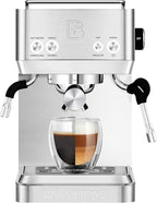 CASABREWS 4700Gense 20-Bar Espresso Machine with Milk Frother and Hot Water Wand, Adjustable Temperature, Ideal for Americano, Latte, Cappuccino