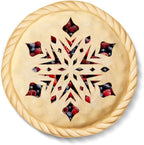 Talisman Designs Pie Top Cutter | Pie Crust Cutter | Pie Decorating Tools | Pie Pastry Baking Accessories | Stencil Crust Cutout | 10-Inch | Snowflake Design | Red