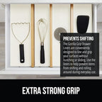 GORILLA GRIP powerGRIP Drawer Shelf and Cabinet Liner, Thick Strong Hold, Non-Adhesive Liners Protect Kitchen Cabinets and Cupboard, Bathroom Drawers, Easy Install, Breathable Mat, 24" x20' Snow White