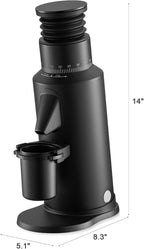 T64 Single Dose Coffee Grinder, 64mm Flat Burrs Electric Espresso Grinder (Black)