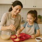 2PCS Mini Bundt Cake Silicone Pans, 6-Cavity Fluted Tube Cake Mold, Nonstick Baking Mold for Cupcake, Donut, Jelly, Brownie