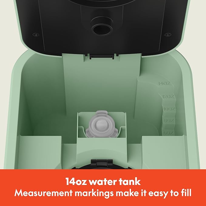 BELLA Single Serve Coffee Maker, K Cup & Coffee Ground Compatible with Removable, Adjustable Drip Tray, Auto Shutoff & Reusable Dishwasher Safe Accessories, Brews 6oz to 14oz, 1000 Watt, Seaglass