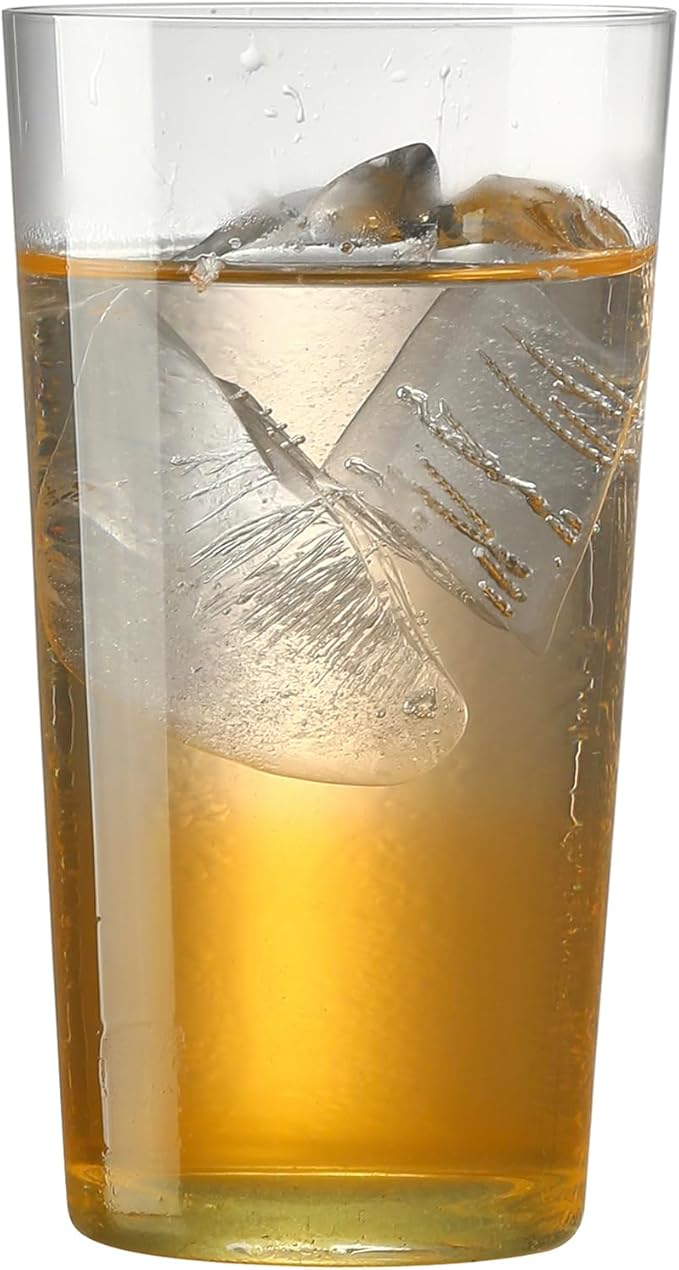 Drinking Glasses 13.3oz, Thin Collins Glasses Set of 6,Clear Tall Glass Cups For Water, Juice, Beer, Drinks, and Cocktails and Mixed Drinks (6pcs CollinsGlass 136mm)