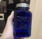 Depression Style Glass Salt and Pepper Shakers (Cobalt Blue)