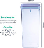 BopTop (1pc - 2500ml) Airtight Food Storage Container – Mechanical Silicone Seal Canister - BPA-Free - 2.5Qt