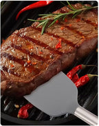 Silicone Spatulas Turners, Solid & Slotted Silicone Spatula Set, Non Stick Turners,Ailsoes Heat Resistant BPA Free Rubber Spatulas for Fish, Eggs, Pancakes, WOK，2 Pack (Gray)