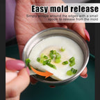 Egg Poacher,Stainless Steel Egg Boiler Maker With Oil Brush Round/Heart Shaped for Making Boiled Eggs