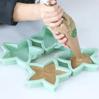 4Pcs Star-Shaped Layer Cake Pans Set, 6 Inch Silicone Baking Pans, Rainbow Cake Molds for Children's Day Pizza Vegetable Pancake and Resin Crafts
