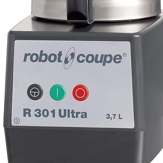 Robot Coupe R301 Ultra B Commercial 3.7-Liter Food Processor, 120v, Stainless Steel Bowl, 1.5 HP Vertical Cutter Mixer, ETL-Sanitation, Ideal for Restaurants and Kitchens