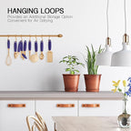 COOK WITH COLOR Kitchen Gadget Set Copper Plated Stainless Steel Utensils with Soft Touch Handles, Copper Lavender, 7 Pieces