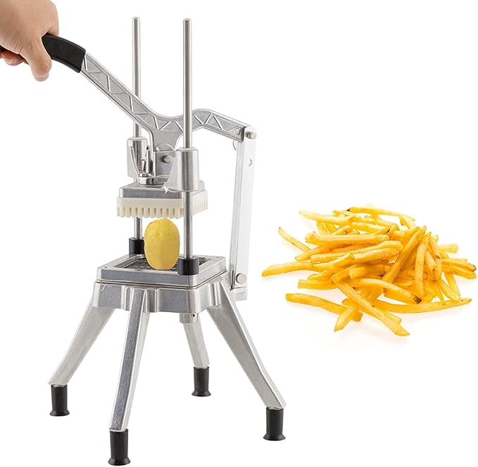 Commercial Vegetable Fruit Chopper W/6-Wedge Slicer&1/4″&3/8″&1/2" Blade Professional Food Dicer French Fry Cutter Onion Slicer Stainless Steel For Tomato Peppers Potato Mushroom