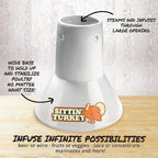 Sittin' Turkey Ceramic Beer Can Roaster & Steamer- Easily Infuse Marinades & BBQ flavors for Juicy, Flavorful Meat- XL Base Perfectly Cooks up to an 18lb Turkey- Xmas Dinner & Holiday Party Essential