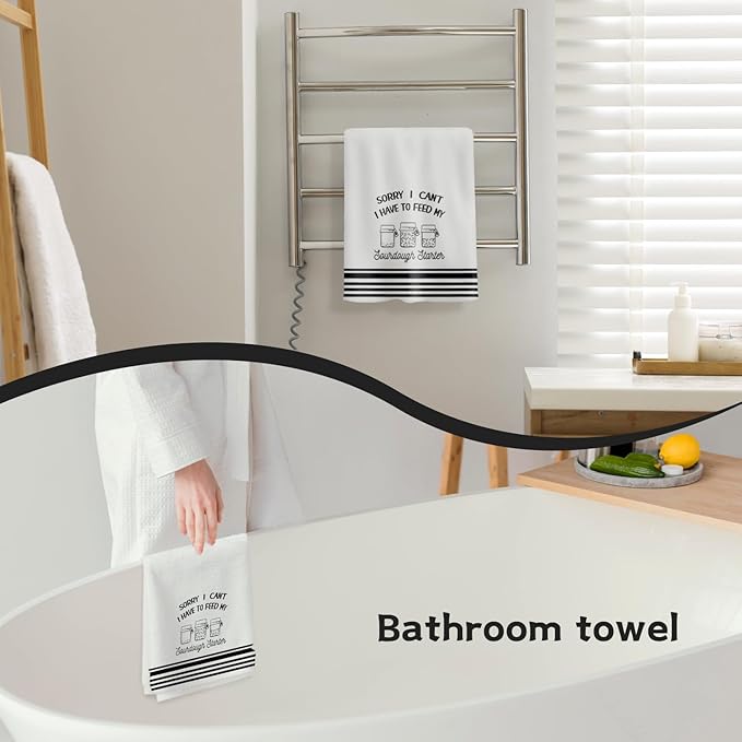 Funny Sourdough Baking Kitchen Towels, Gifts for Sourdough Bakers Tea Dish Towels for Kitchen, Baking Lover Gifts Decorative Hand Towels, 16x24 Inch