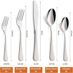 20 Piece Cream Grey 18/0 Flatware Utensil Set for 4, Include Dinner Knife,Dinner Forks,Dinner Spoons,Salad Forks,Teaspoons,Silverware Set for 4, Dishwasher Safe