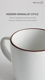 famiware Mercury Coffee Mugs 13 oz, Coffee Mugs Set of 4 with Handle, Cups for Latte, Hot Tea, Cappuccino, Mocha, Cocoa, White