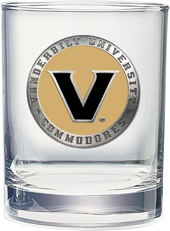 Heritage Pewter Vanderbilt Double Old Fashion | Double Rocks Glass 14 OZ for Liquor | Expertly Crafted Pewter Glass